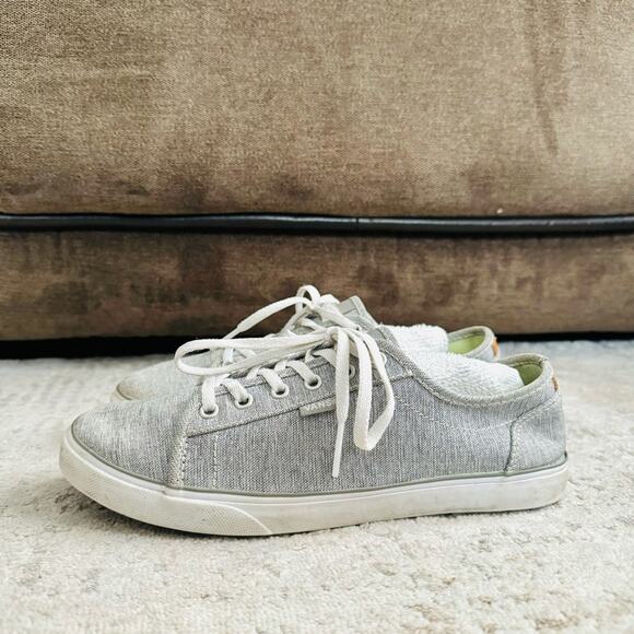 Vans Gray Ortholite gray white lace up daily Sneakers woman’s 8 - Picture 1 of 10